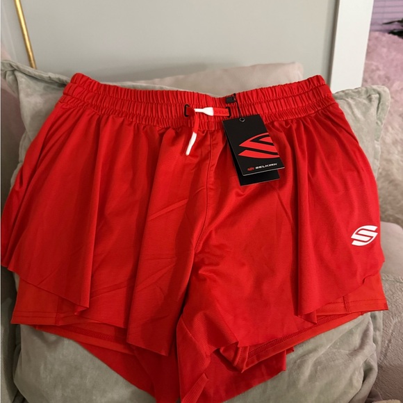 SELKIRK pickleball Red Athletic Shorts with Elastic Waistband - Picture 4 of 7